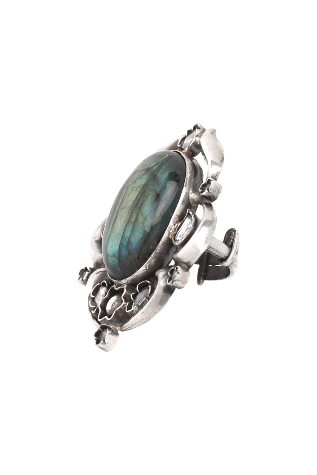 Stone Embellished Adjustable Ring 