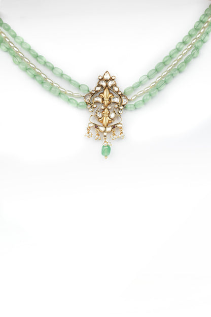 Polki Embellished Pendant Necklace 