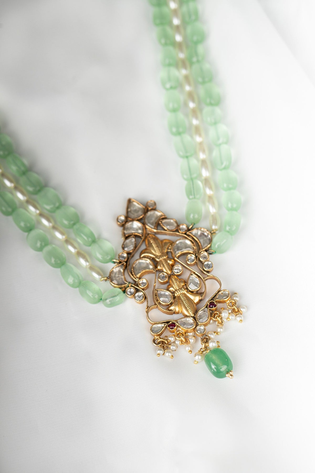 Polki Embellished Pendant Necklace 