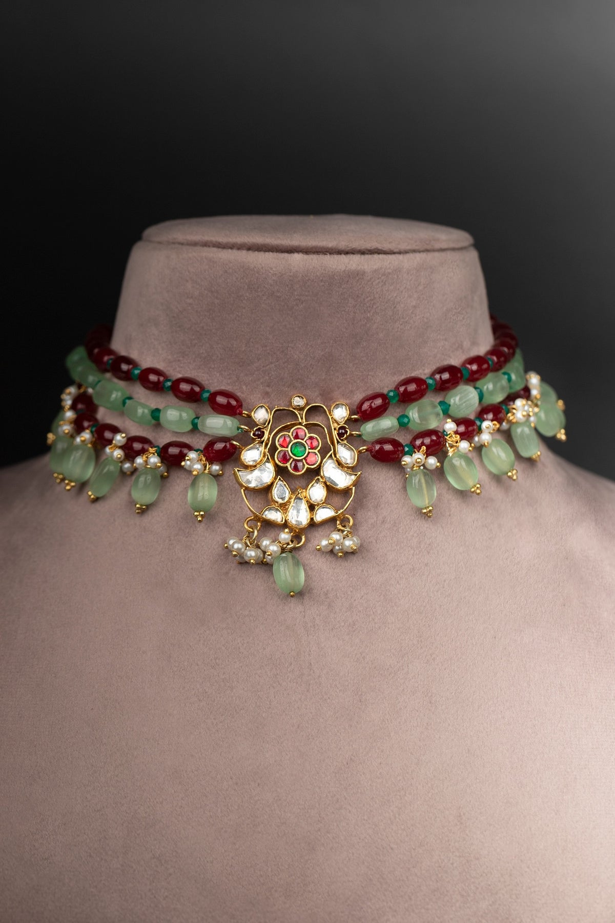 Bead Drop Pendant Necklace 