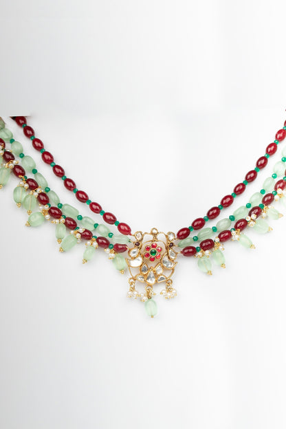 Bead Drop Pendant Necklace 