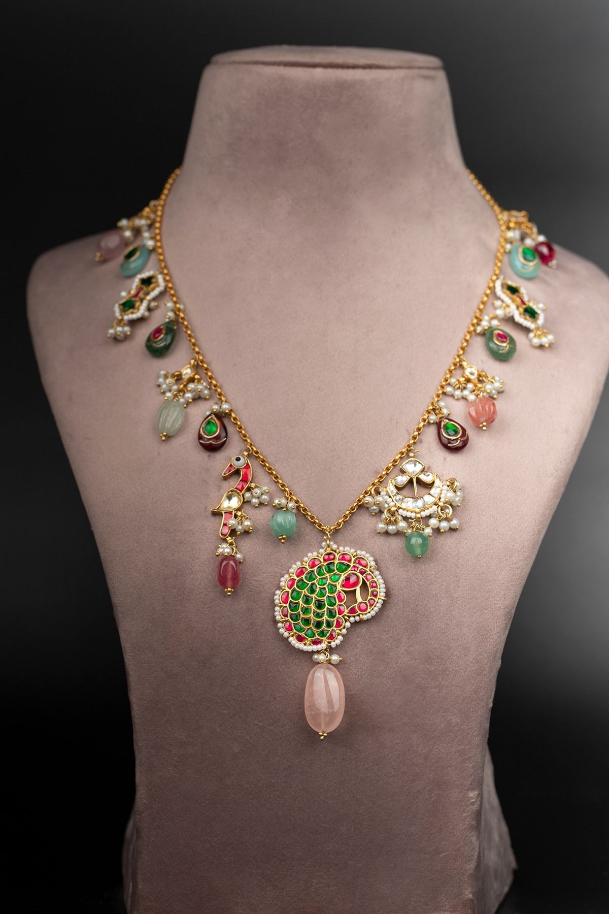 Multi-Charm Pendant Necklace 
