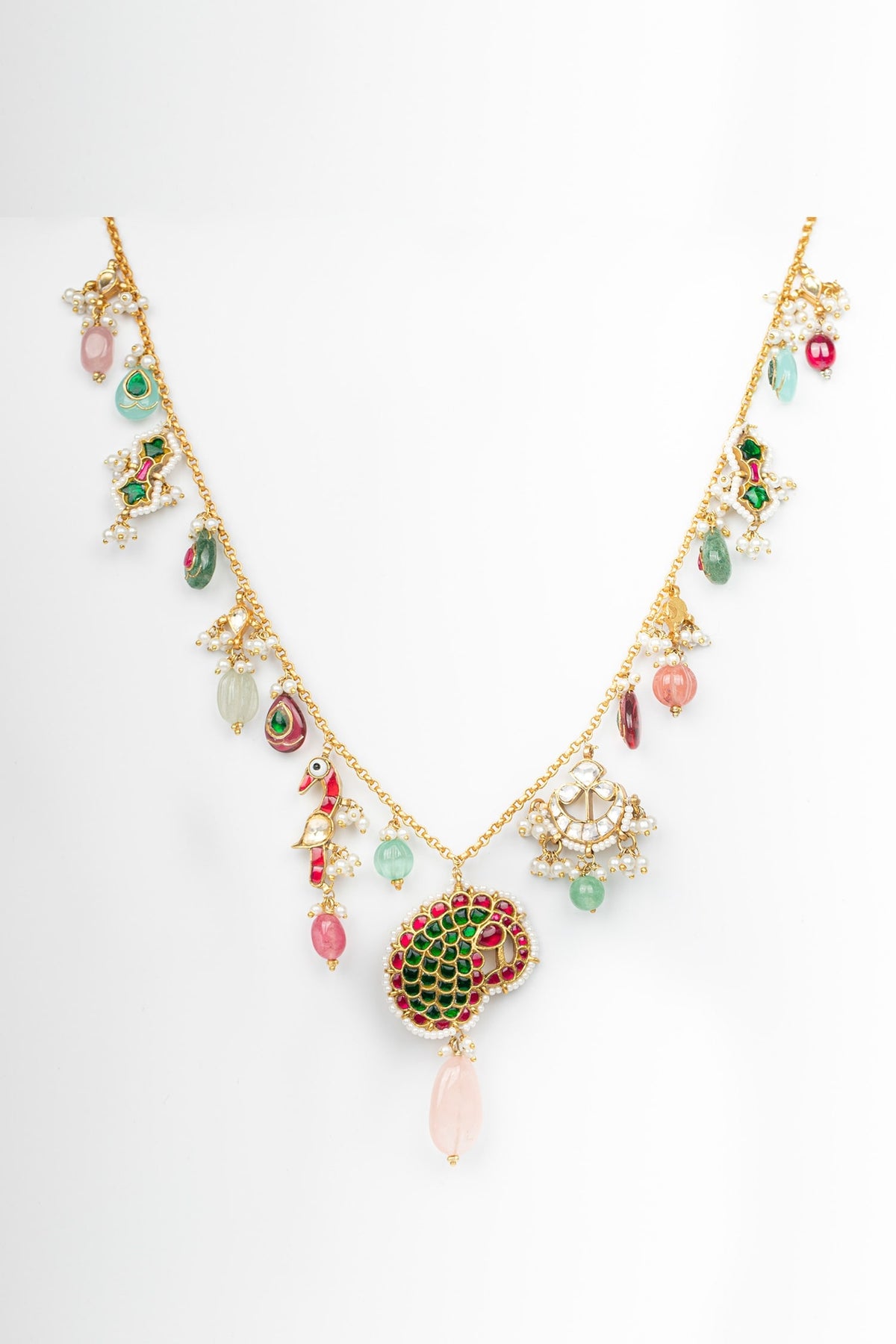 Multi-Charm Pendant Necklace 