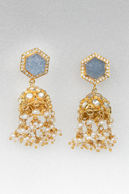 Polki Embellished Jhumkis 