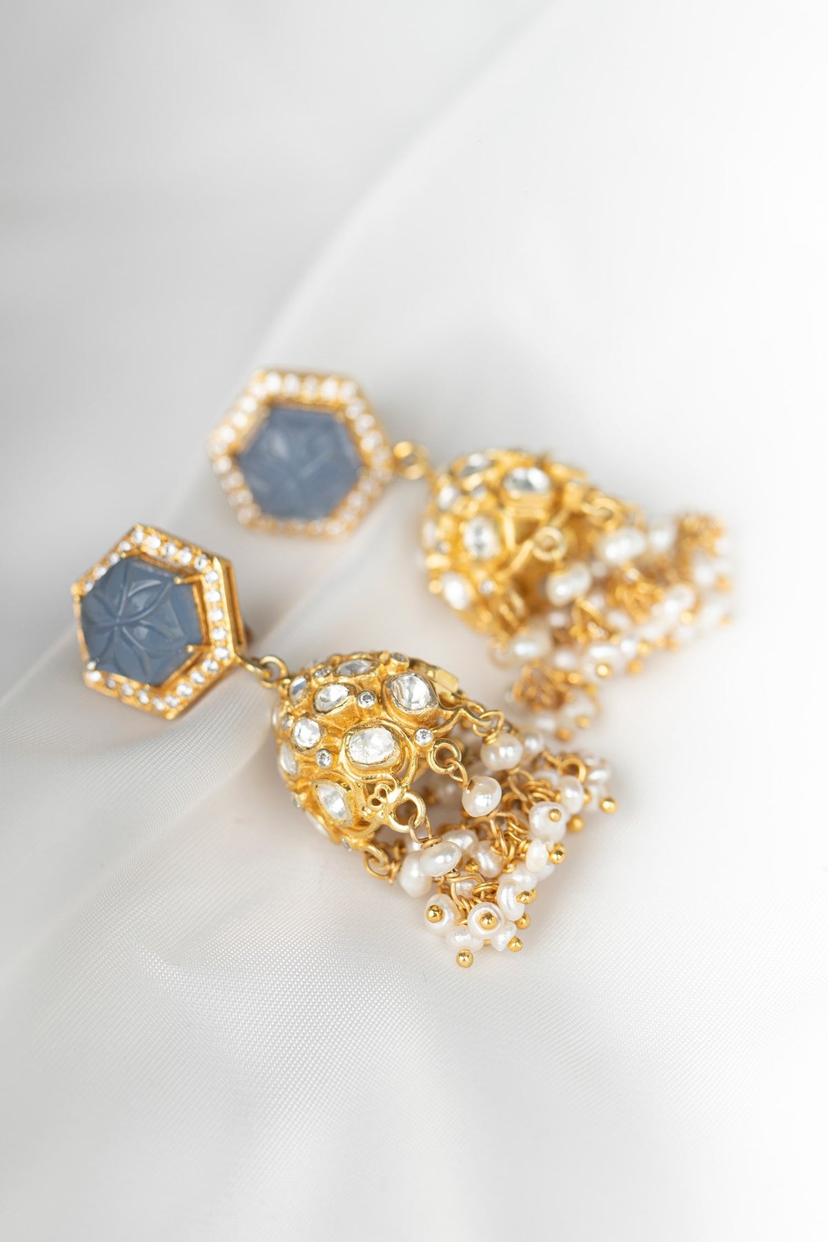 Polki Embellished Jhumkis 