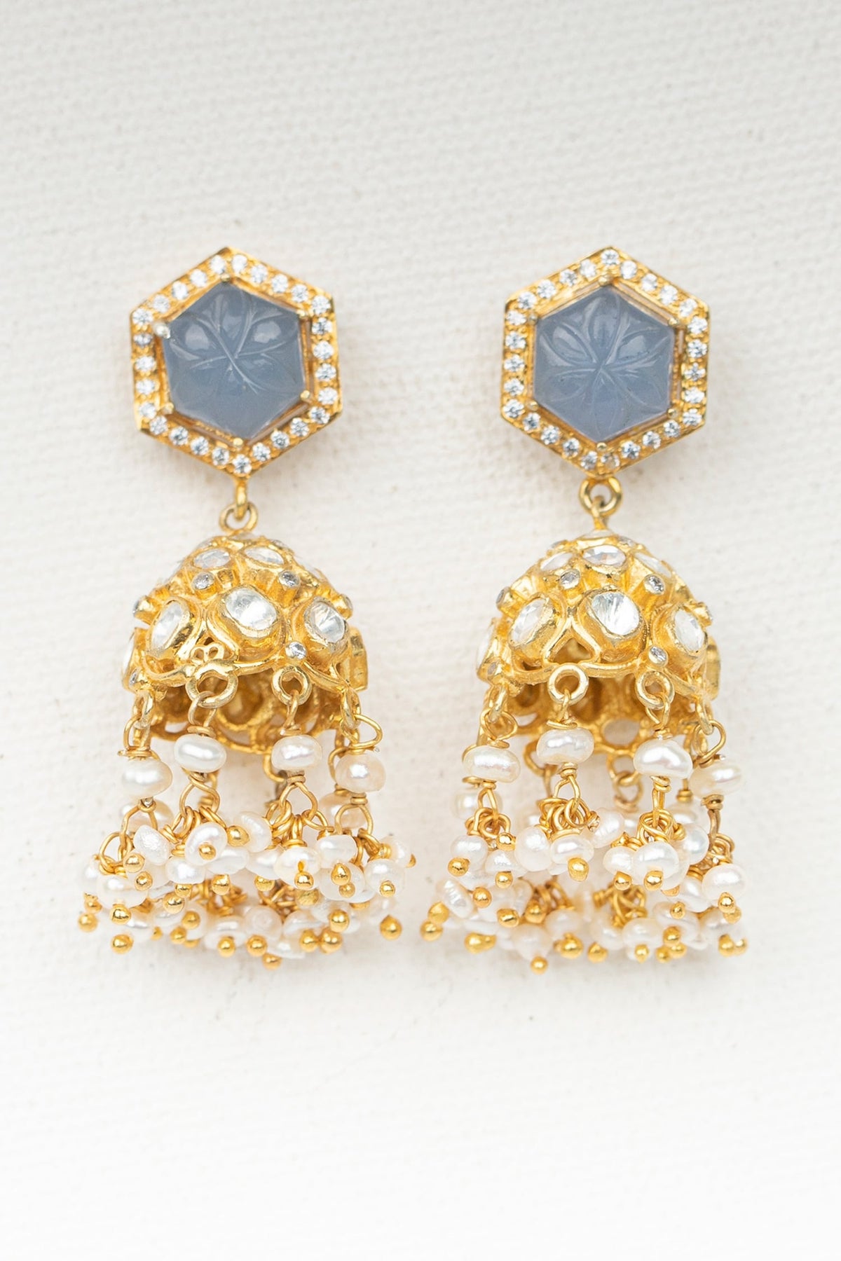 Polki Embellished Jhumkis 
