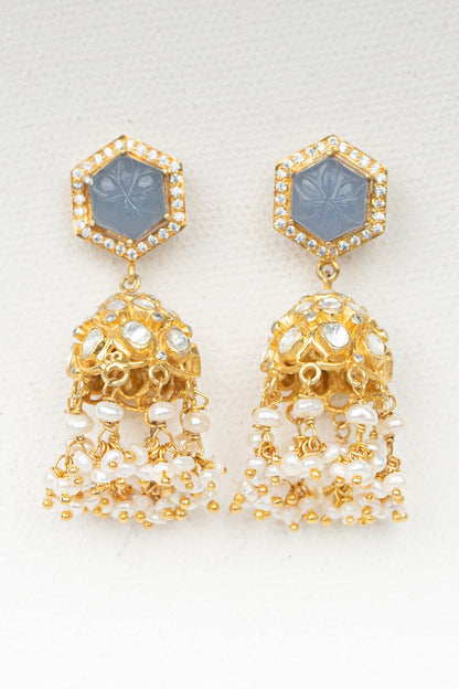 Polki Embellished Jhumkis 