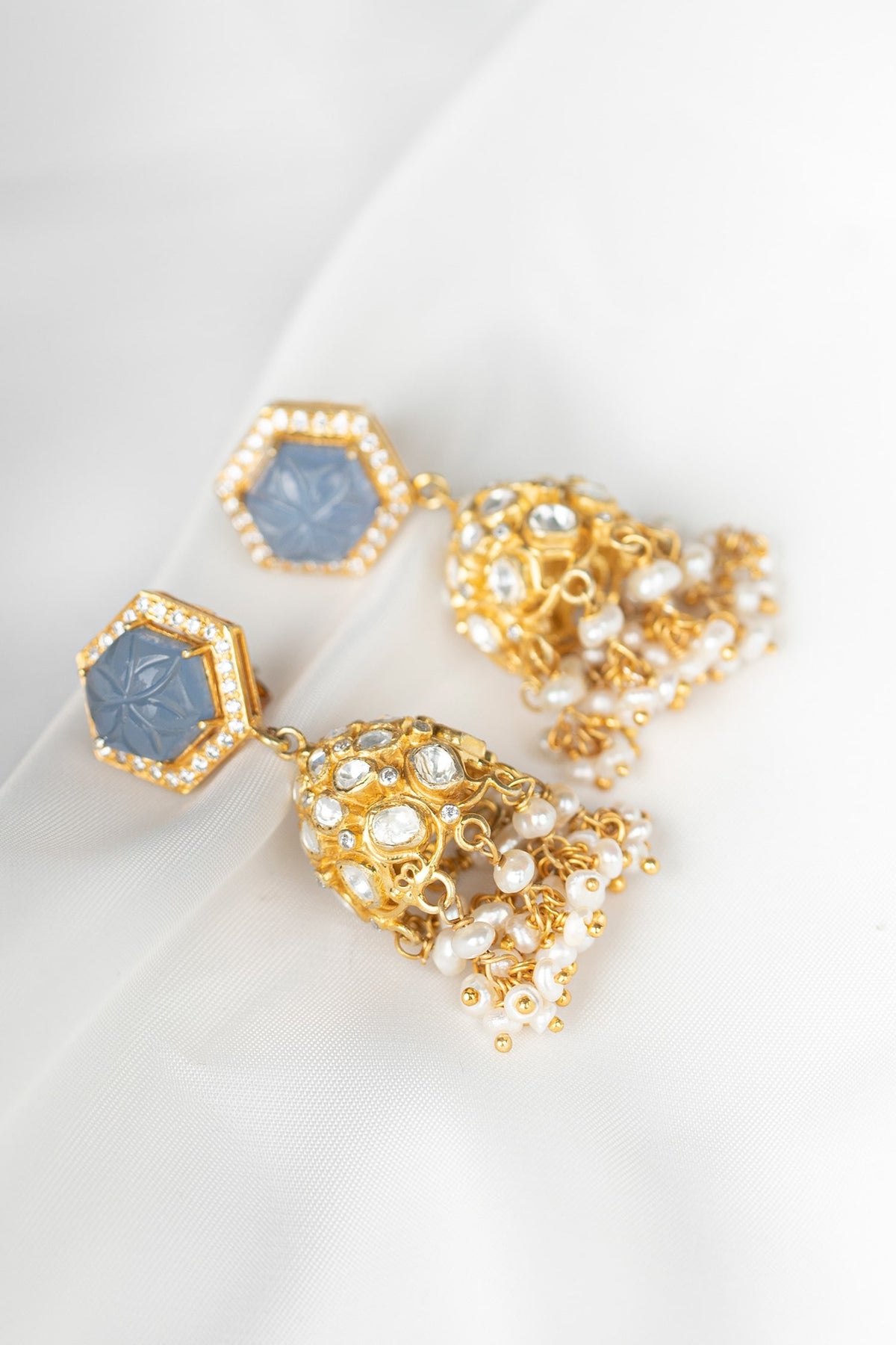 Polki Embellished Jhumkis 