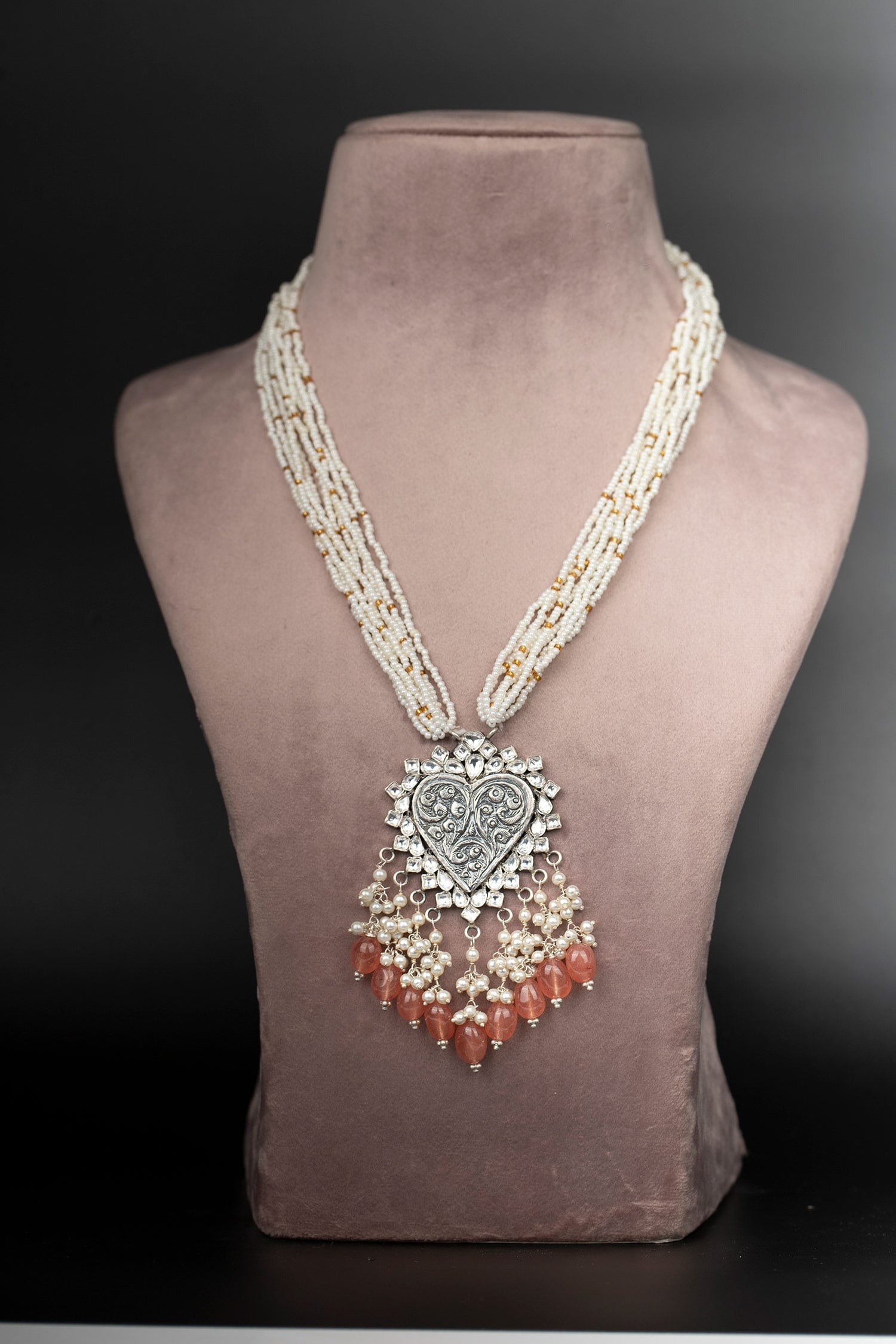 Bead Drop Pendant Necklace 