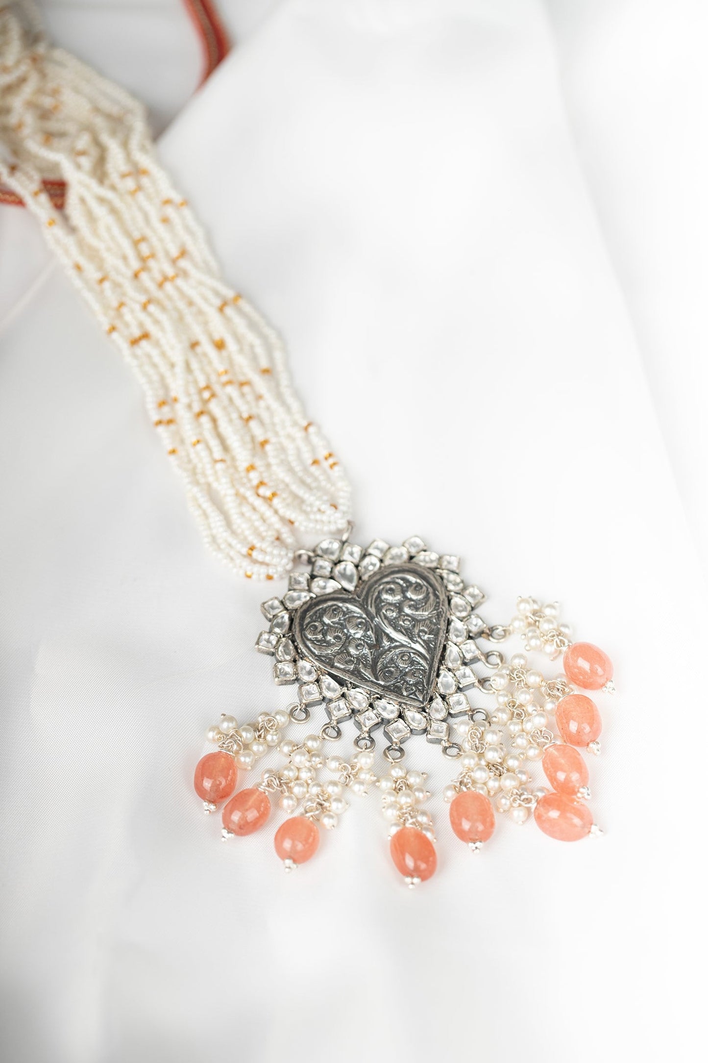 Bead Drop Pendant Necklace 