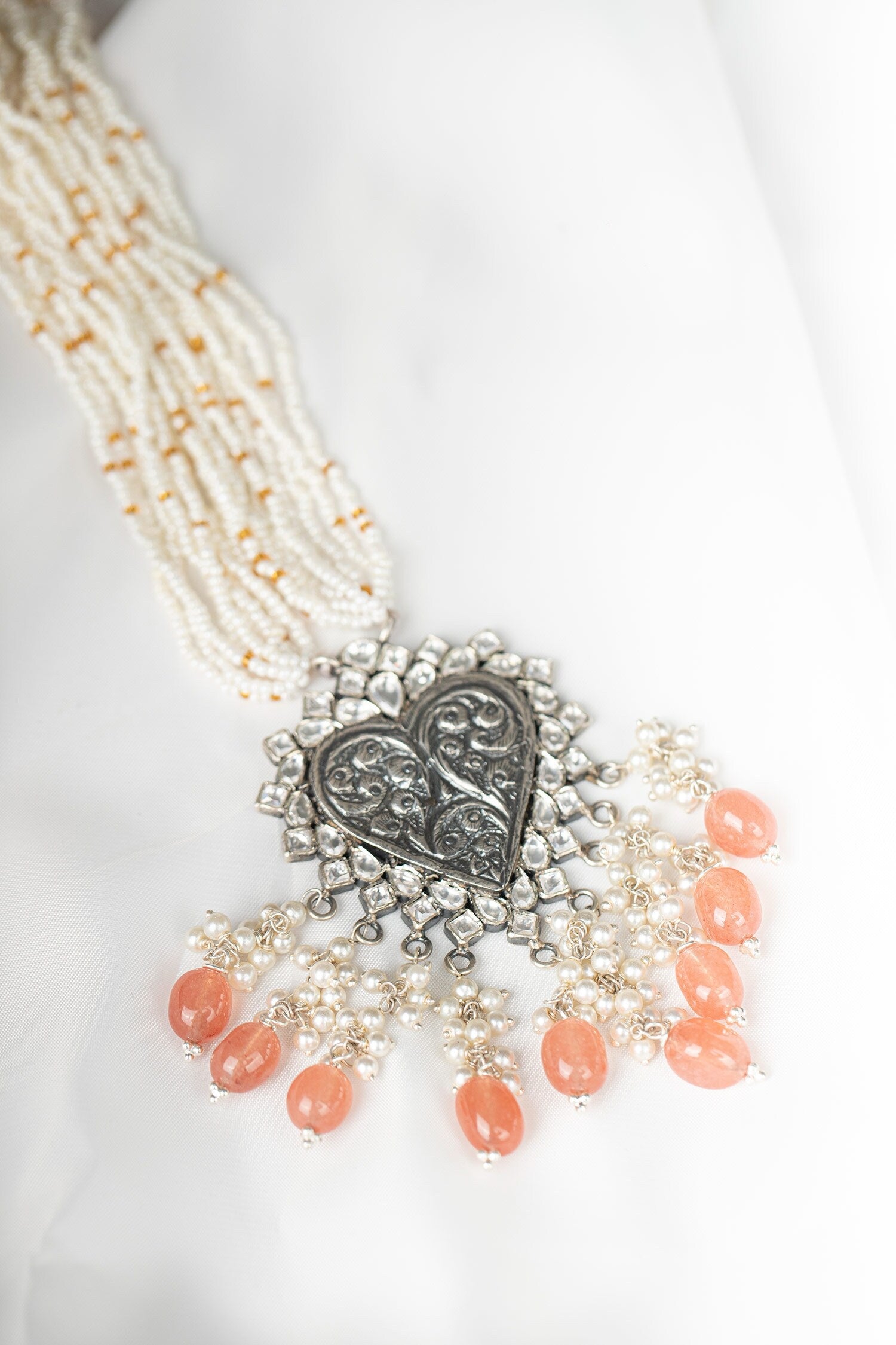 Bead Drop Pendant Necklace 