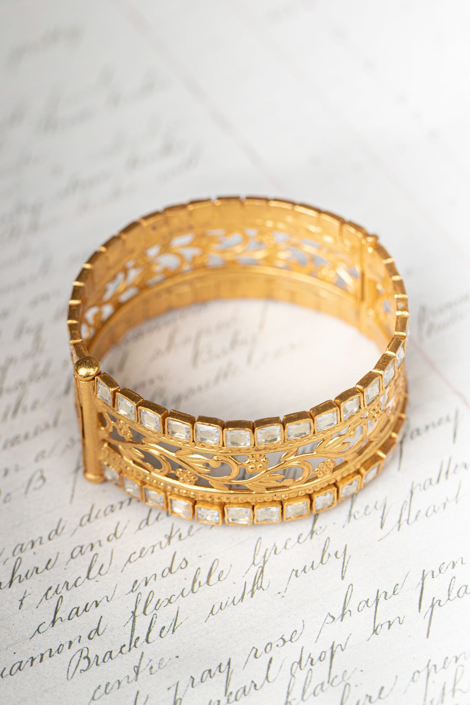 Floral Motif Embellished Bangle 