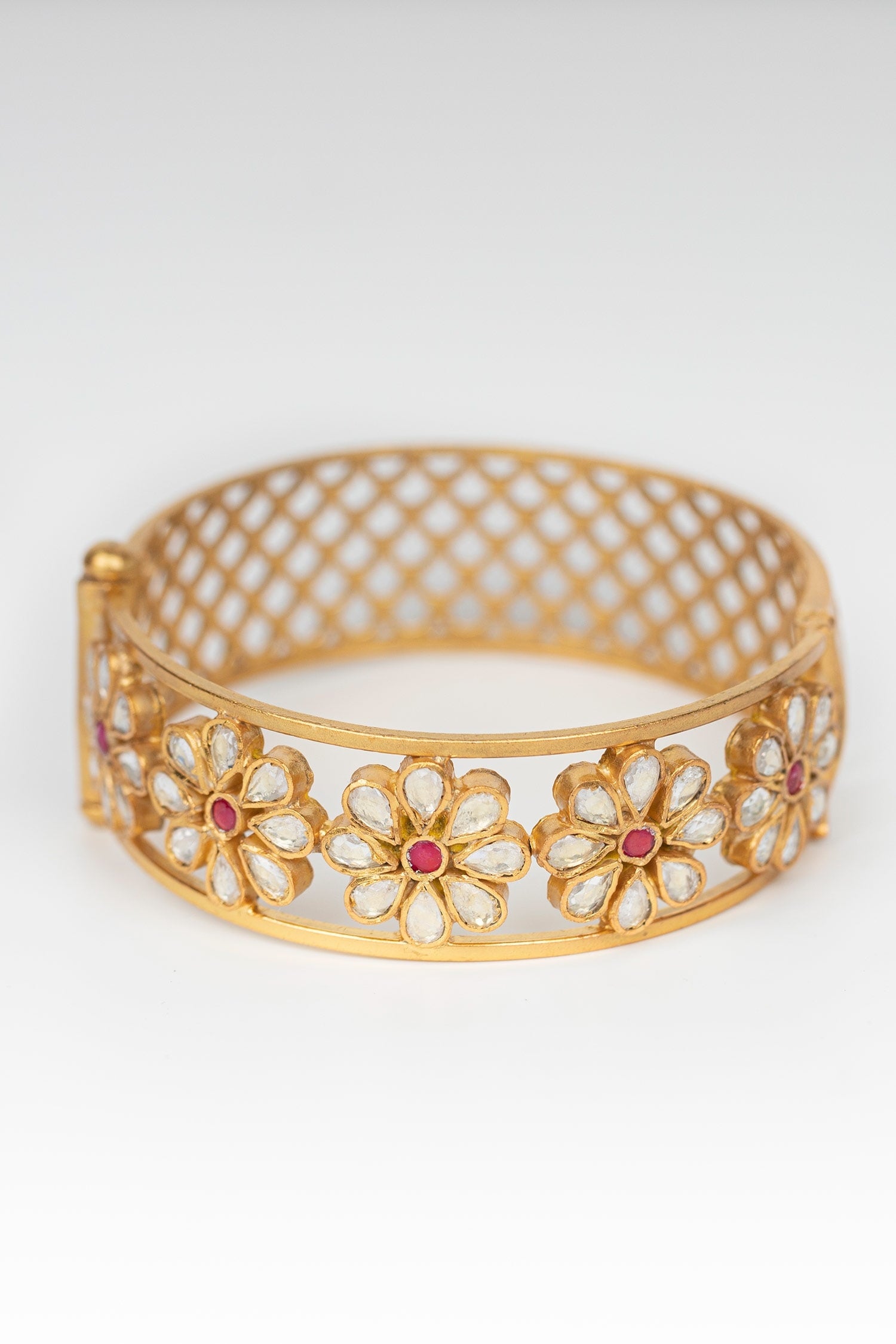 Floral Motif Embellished Bangle 
