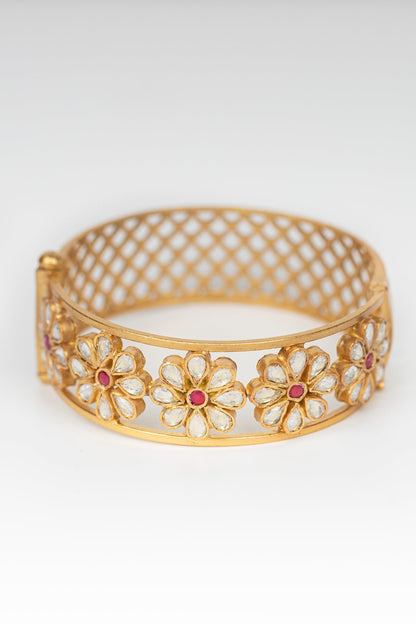 Floral Motif Embellished Bangle 