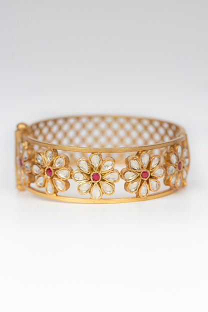 Floral Motif Embellished Bangle 