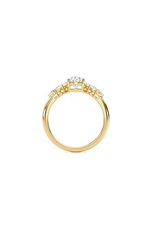 18kt Yellow Gold Finish Marquise-Cut Diamond Ring
