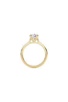 18kt Yellow Gold Finish Round-Cut Solitaire Diamond Ring