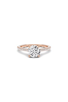 14kt Rose Gold Finish Diamond Ring