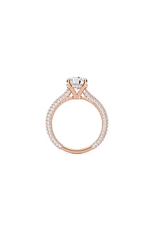 14kt Rose Gold Finish Diamond Ring