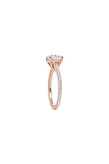 14kt Rose Gold Finish Diamond Ring