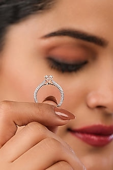 14kt Rose Gold Finish Diamond Ring