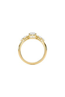 18kt Yellow Gold Finish Marquise-Cut Diamond Ring