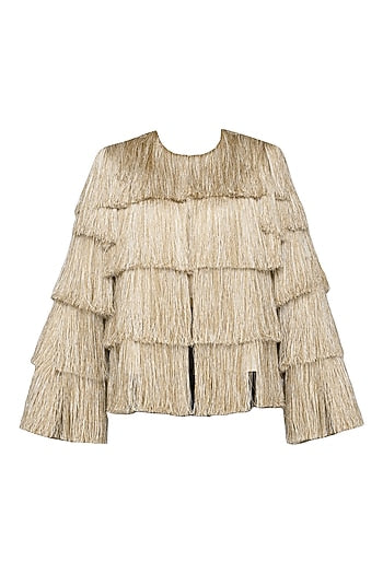 Gold Layered Fringe Jacket