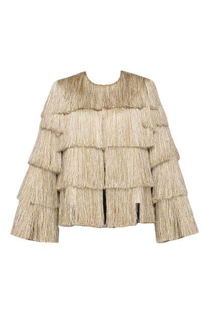 Gold Layered Fringe Jacket