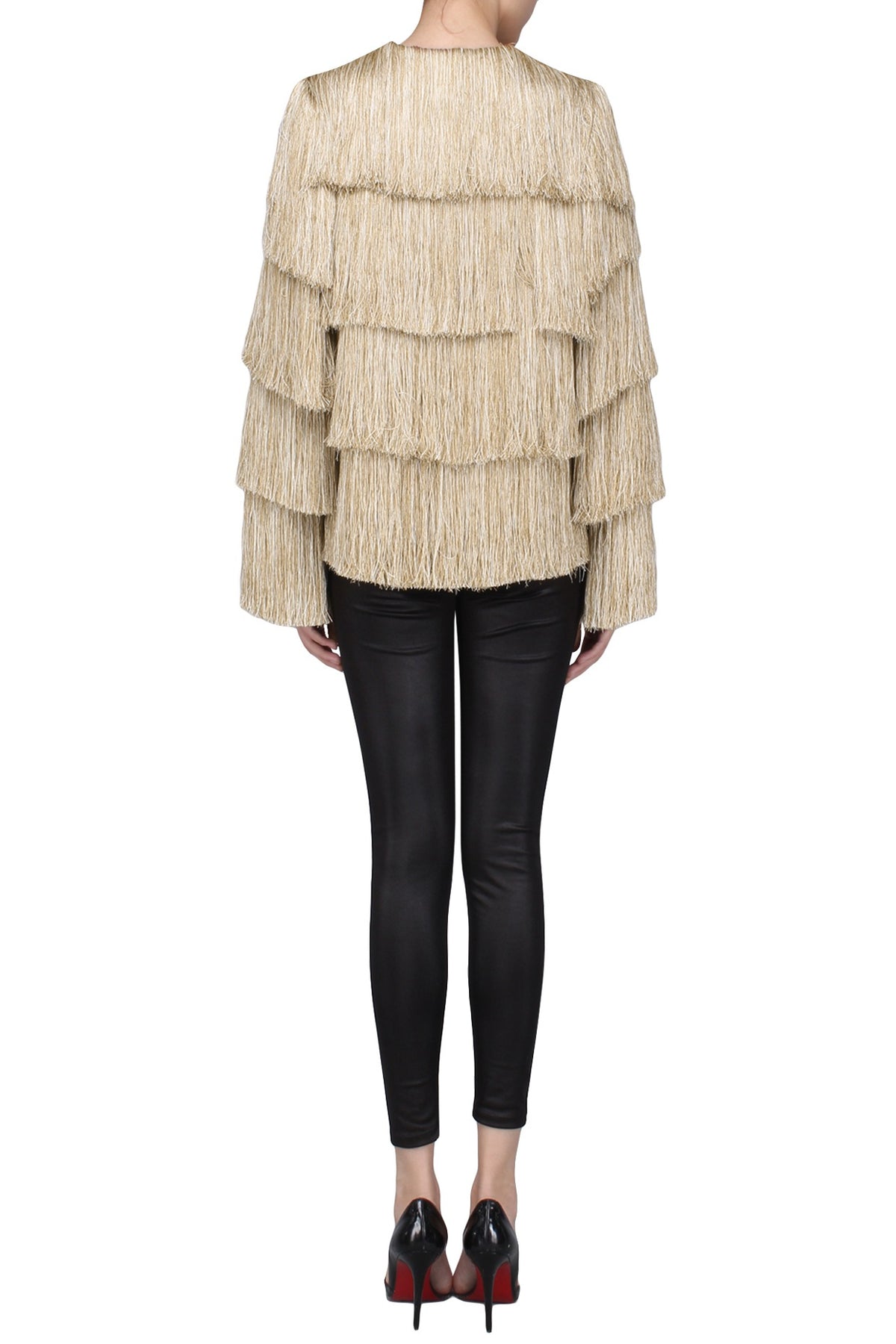 Gold Layered Fringe Jacket