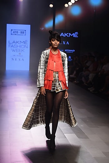 Red Fringes Sleeveless Jacket