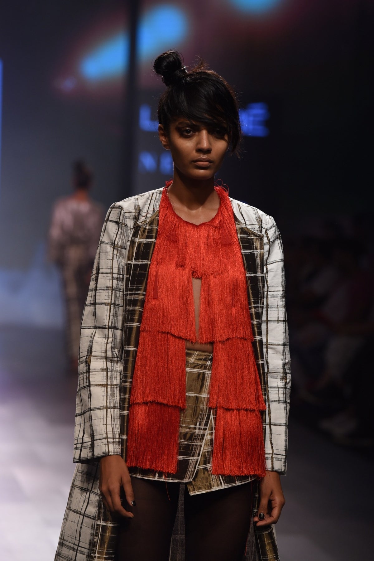Red Fringes Sleeveless Jacket