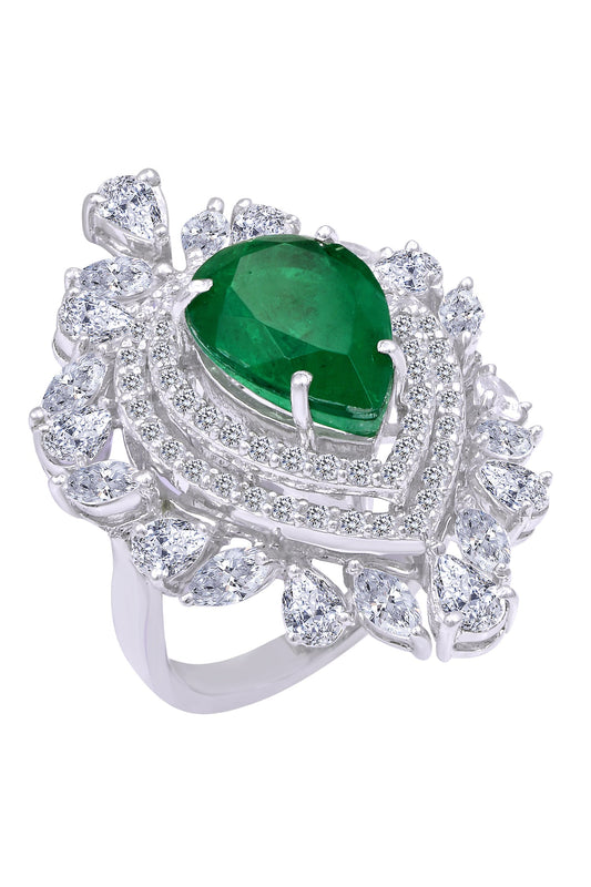 Swarovski Zirconia Pear Ring 