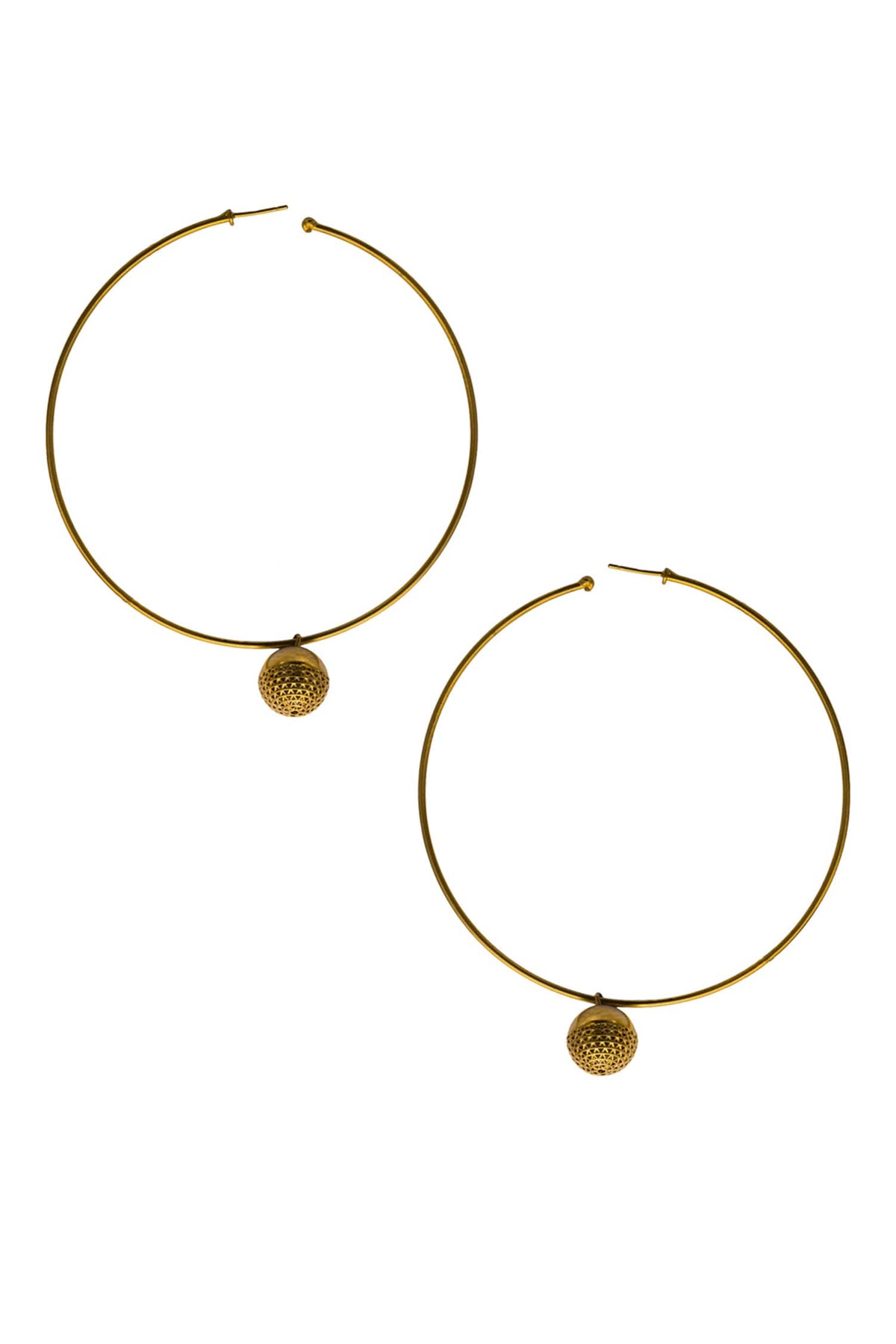 Handcrafted Ball Drop Hoops 