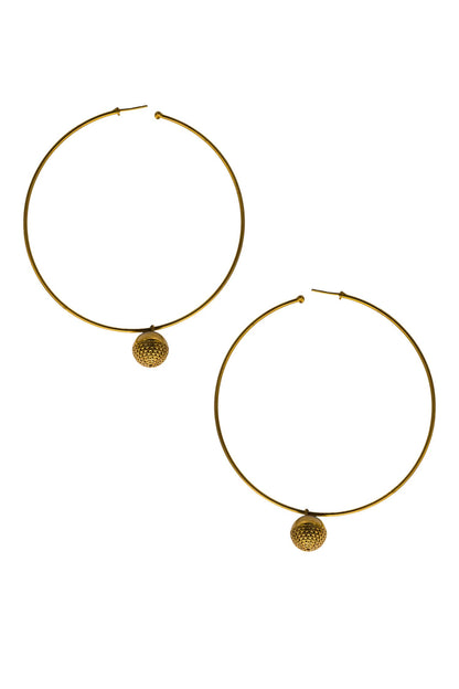 Handcrafted Ball Drop Hoops 