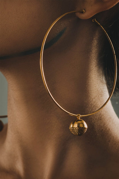Handcrafted Ball Drop Hoops 