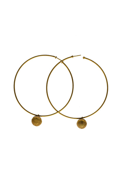 Handcrafted Ball Drop Hoops 