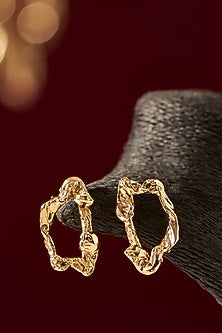 Gold Finish Handcrafted Dangler Earrings