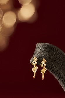 Gold Finish Handcrafted Stud Earrings