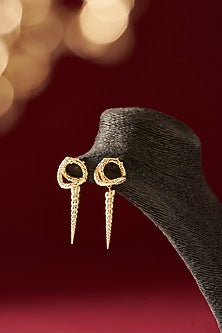 Gold Finish Handcrafted Dangler Earrings