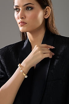 Gold Plated Freshwater Pearl Bracelet