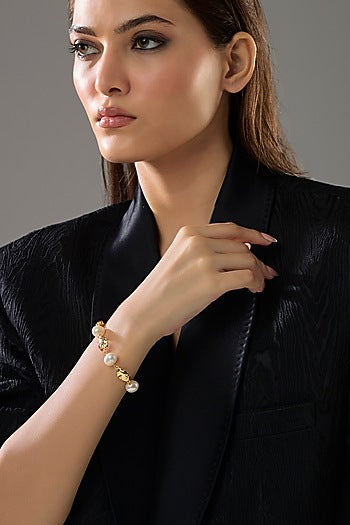 Gold Plated Freshwater Pearl Bracelet