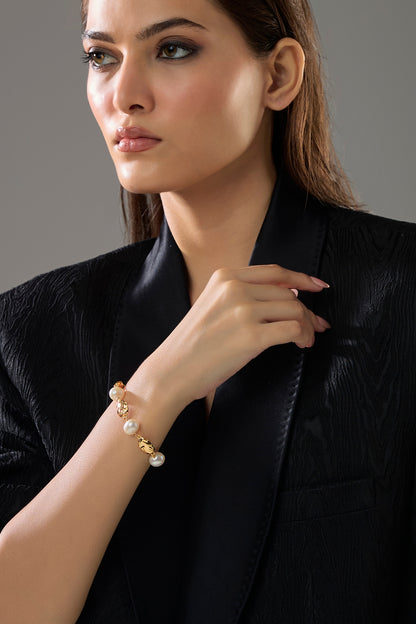 Gold Plated Freshwater Pearl Bracelet