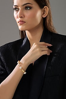 Gold Plated Freshwater Pearl Bracelet