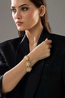 Gold Plated Pearl Bracelet