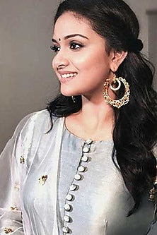 Gold Plated Crystal Chandbali Earrings