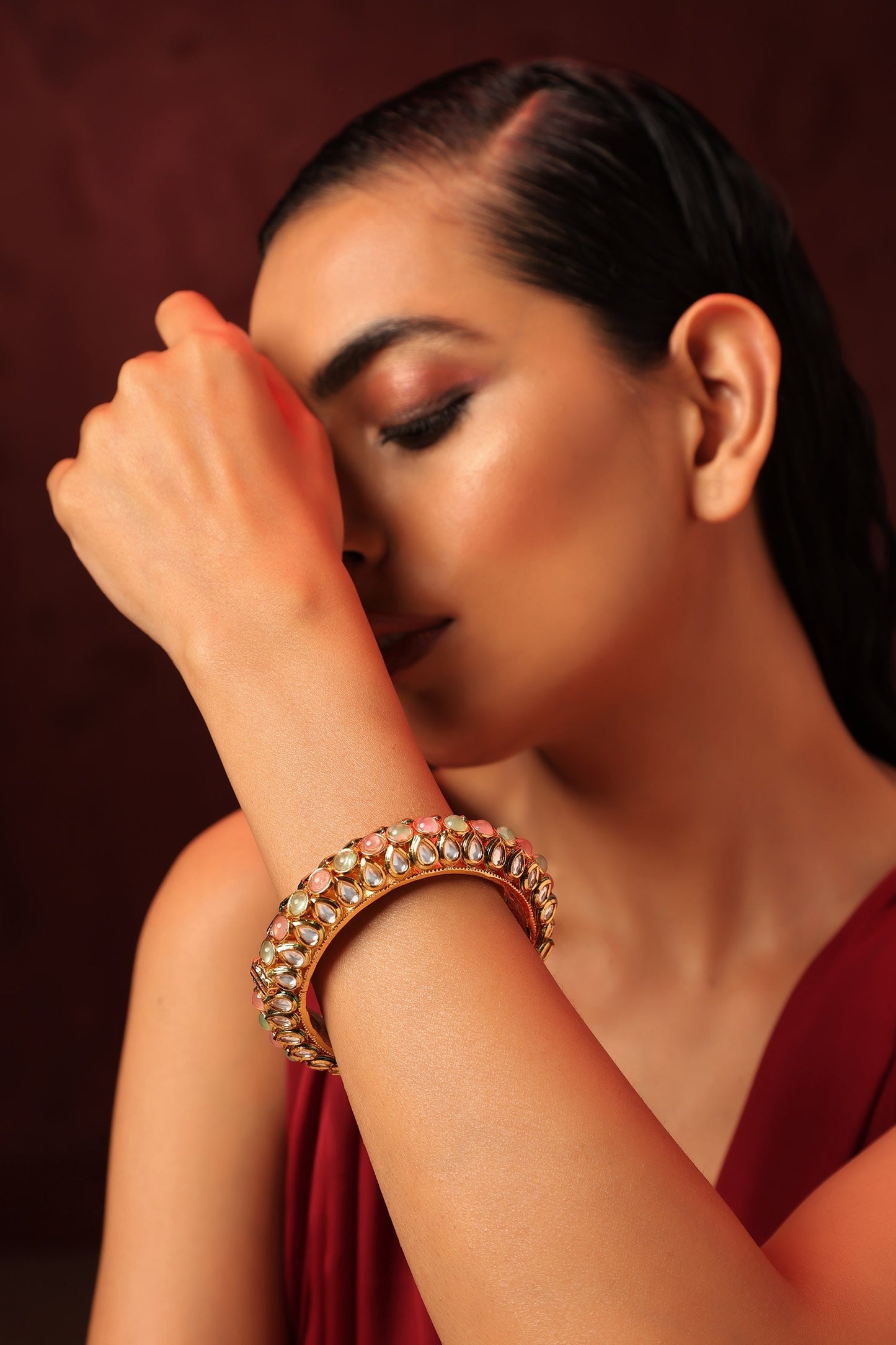 Kundan Embellished Kada 