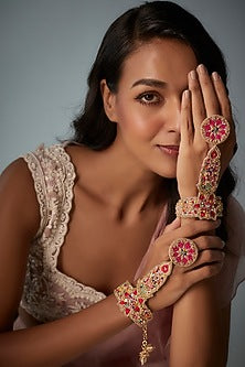 Aari & Zardosi Hand Embroidered Hand Harness (Set Of 2)