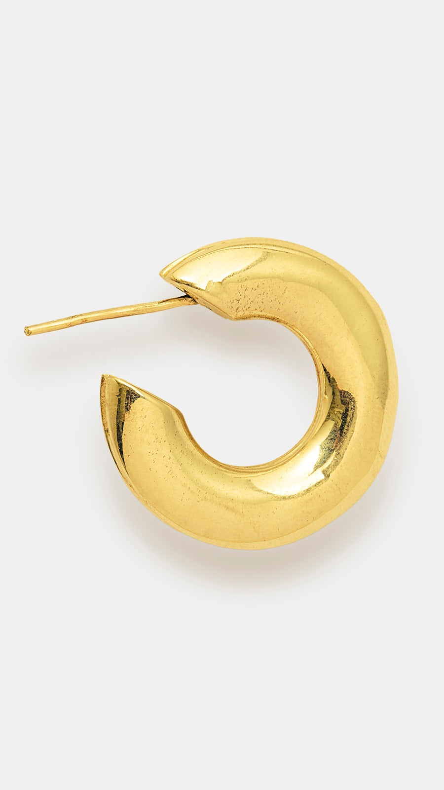 Gold Plated Hoop Earrings In Sterling Silver
