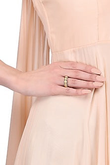 Dual Finish Flower Finish Ring