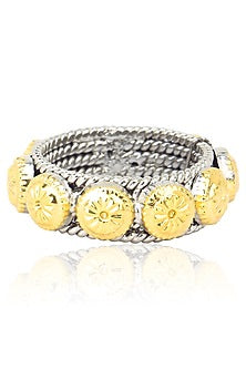 Dual Finish Flower Finish Ring